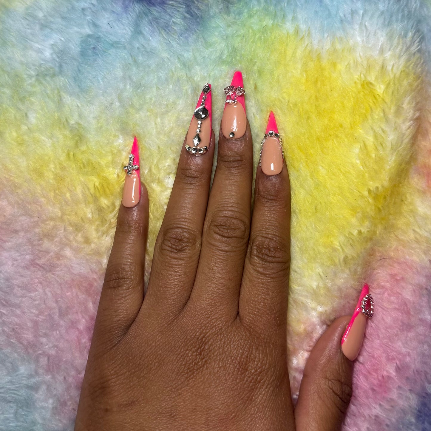 Drippin’ in Devotion | Sacred Pink Stiletto Luxury Press-On Set