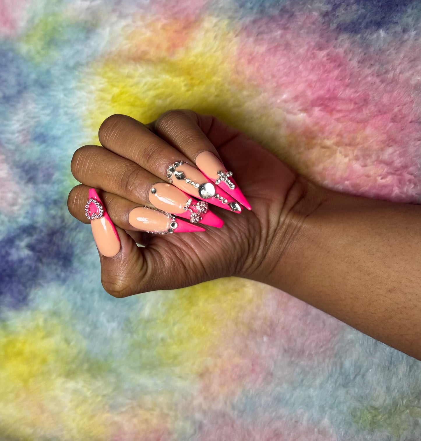 Drippin’ in Devotion | Sacred Pink Stiletto Luxury Press-On Set