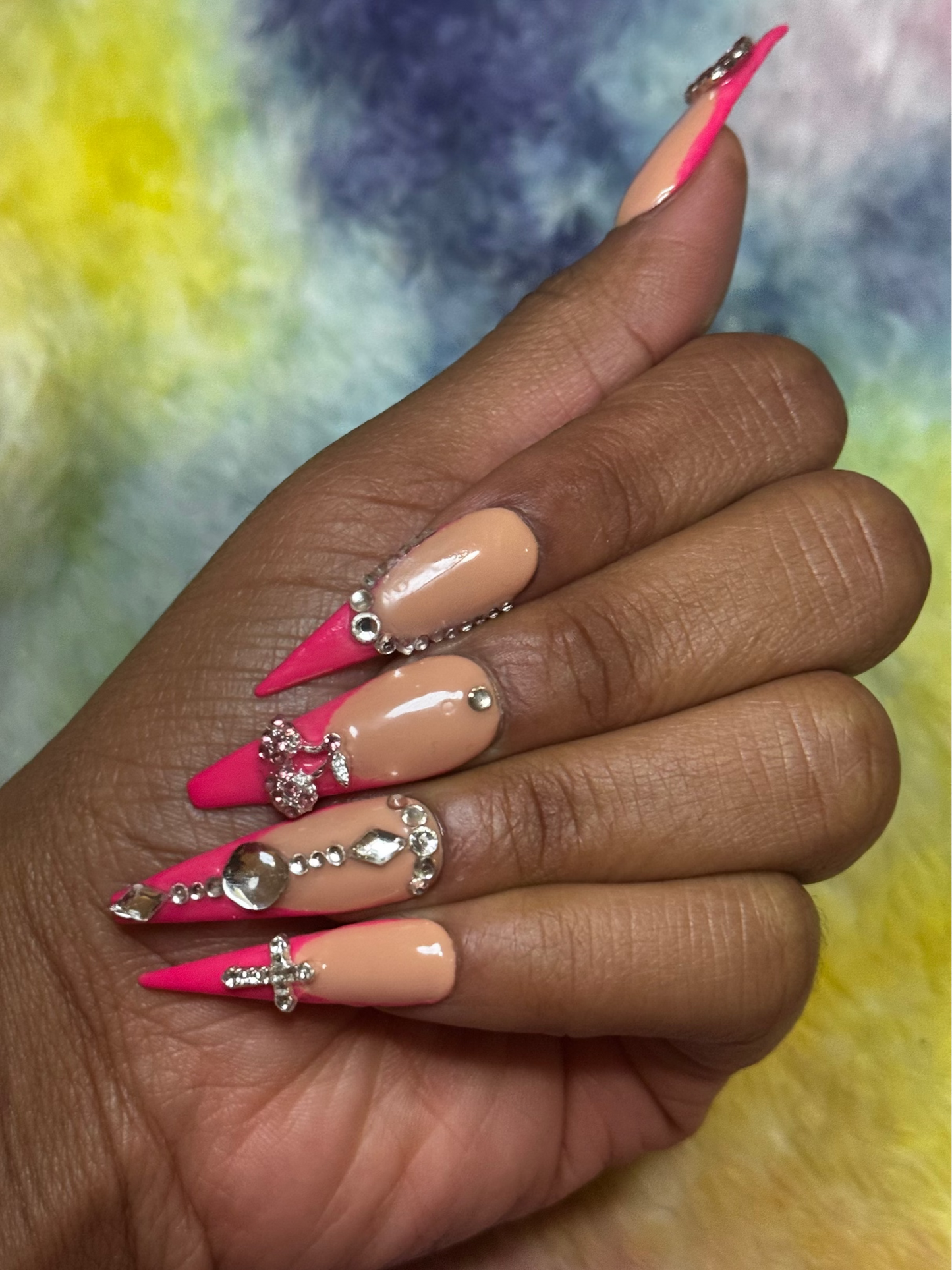 Drippin’ in Devotion | Sacred Pink Stiletto Luxury Press-On Set